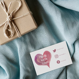 Watercolor Herzlichen Dank an die sozialen Links Begleitkarte