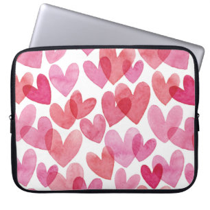 Watercolor Herzmuster Laptopschutzhülle