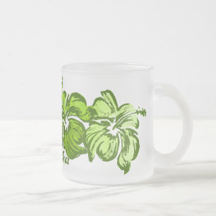 Watercolor-Hibiskus-Tasse Mattglastasse