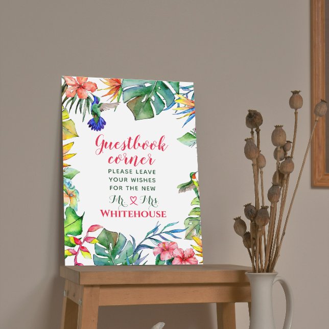 Watercolor Hibiskus Wedbook Tropical Poster (Von Creator hochgeladen)