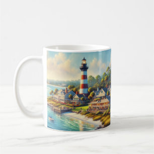 Watercolor Hilton Head Island Leuchtturm  Kaffeetasse