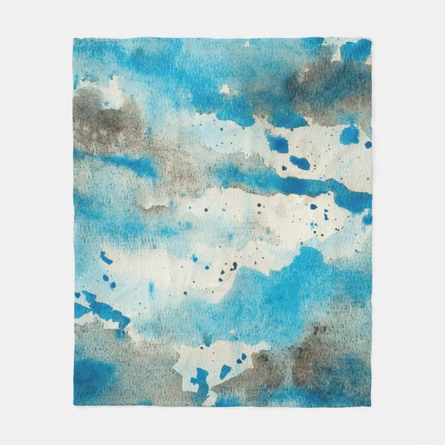 Watercolor-Hintergrunddesign Fleecedecke (Vorderseite)