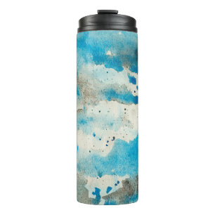 Watercolor-Hintergrunddesign Thermosbecher
