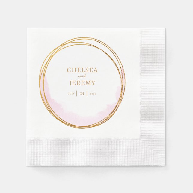 Watercolor-Hochzeit mit Whimsical-Wildblume Serviette (Vorderseite)