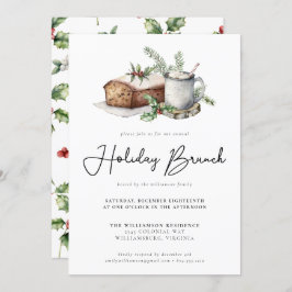 Watercolor Holiday Brunch Grün Holiday Brunch Einladung