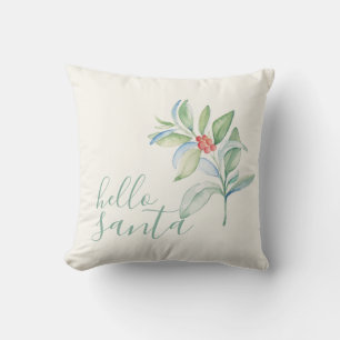 Watercolor Holly Berry Weihnachtsfeiertag Kissen