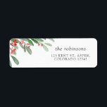 Watercolor Holly Christmas<br><div class="desc">Holly jolly Aquarell Weihnachten adressieren Labels.</div>