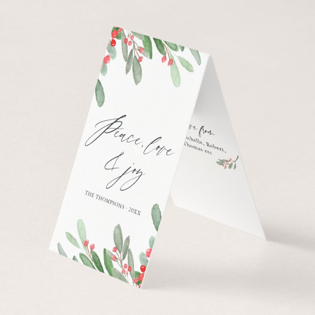 Watercolor Holly Jolly Christmas Foto (Vorderseite)