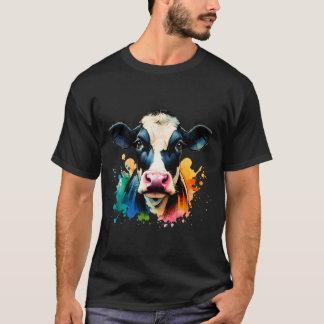 Watercolor Holstein Cow T-Shirt