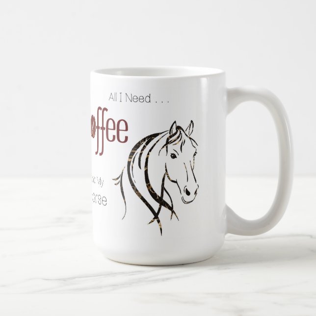 Watercolor Horse Lover Kaffeetasse (Rechts)