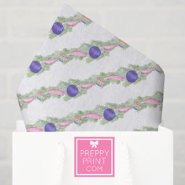 Watercolor Hot Pink Bow Garland Christmas Seidenpapier