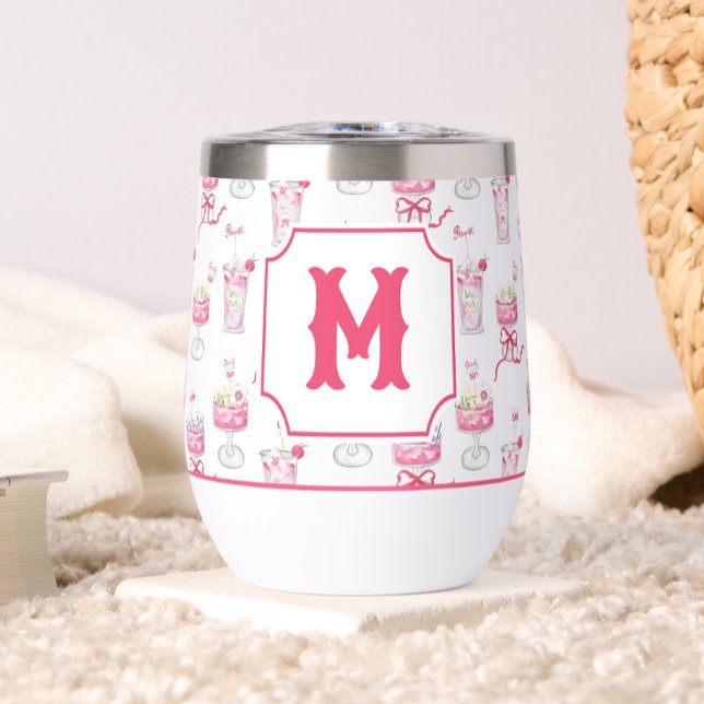 Watercolor Hot Pink Mahjong Cocktails (Von Creator hochgeladen)