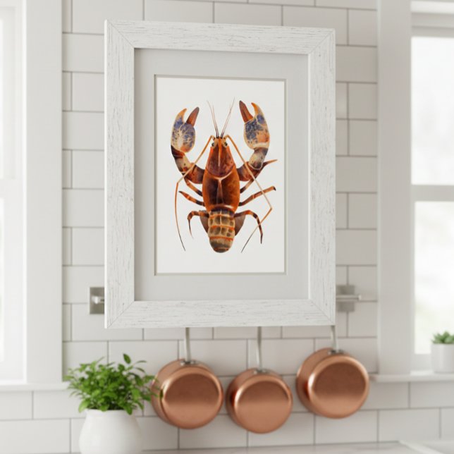 Watercolor Hummer Crustaceanca Poster (Von Creator hochgeladen)