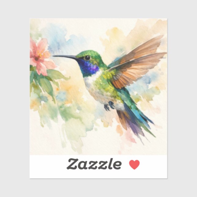 Watercolor Hummingbird Aufkleber (Blatt)
