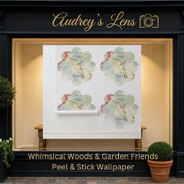 Watercolor Hummingbird Floral Nursery Tapete