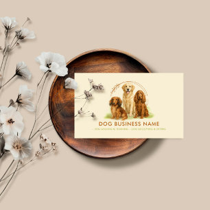 Watercolor Hunde Walker Pet Sitter Visitenkarte