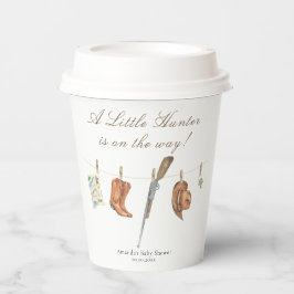 Watercolor Hunter Baby Shower Pappbecher