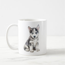 Watercolor Husky Dog Kaffeetasse