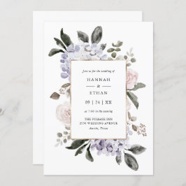 Watercolor Hydrangea Floral | Hochzeit Einladung