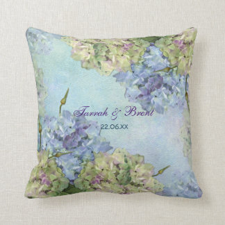 Watercolor Hydrangea Floral Kissen