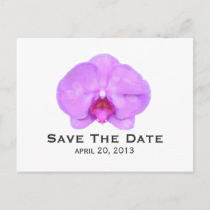 Watercolor-inspirierte Orchideen-Save the Date Ankündigungspostkarte
