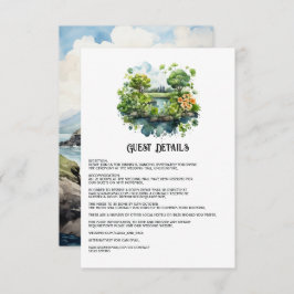 Watercolor Ireland Wedding Guest Details Begleitkarte