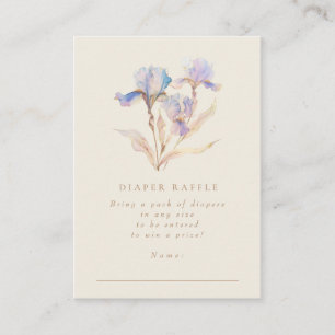 Watercolor Iris Baby Duschdusche Windelwanne Begleitkarte