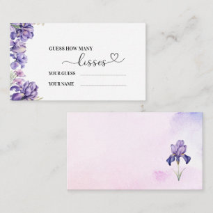 Watercolor Iris Lilac Blume baby shEnclosure Card Begleitkarte