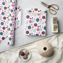 Watercolor Irreguläre Polka Dots Muster Wrapping P
