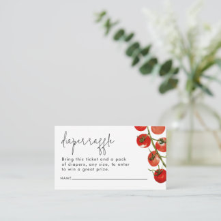 Watercolor Italian Diaper Raffle Baby Shower Begleitkarte