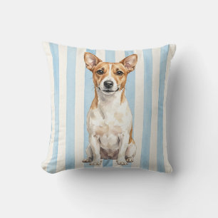Watercolor Jack Russell Wurfkissenbezug Kissen