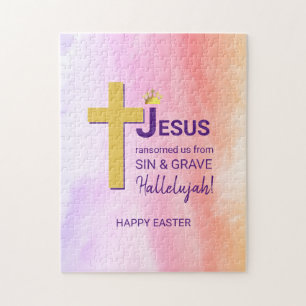 Watercolor JESUS RANSOMED US Christlich Ostern Puzzle