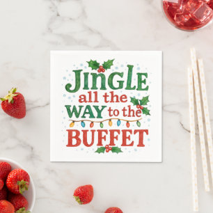 Watercolor-Jingle-All-the-Way-zum-Buffet-Weihnacht Serviette