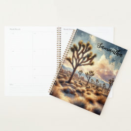 WATERCOLOR JOSHUA TREM NATIONALPARK AM NACHT PLANER