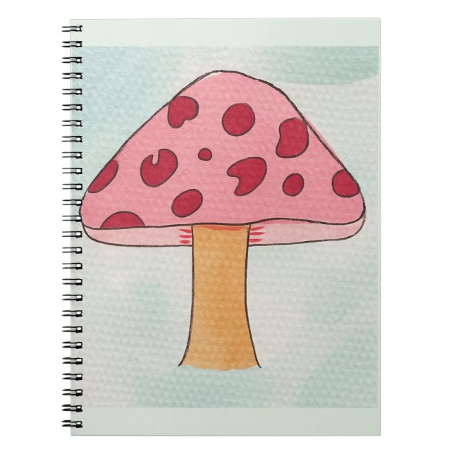 Watercolor Journal für große Mushroom Notizblock (Vorderseite)