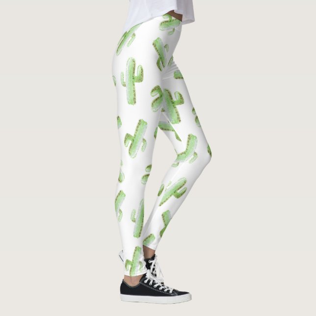 Watercolor-Kaktus-Leggings Leggings (Rechts)