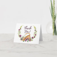 Watercolor-Katze und Blumen danken Ihnen