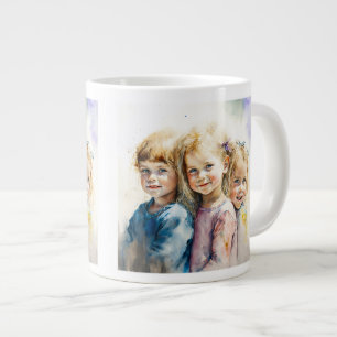Watercolor Kinder Riesen-Tasse  Jumbo-Tasse