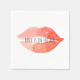 Watercolor Kiss Lips Serviette