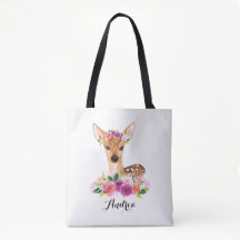 Watercolor-Kitz mit der Blumenkrone personalisiert