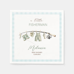 Watercolor Kleiner Fischer Aquarell Babyparty Serviette