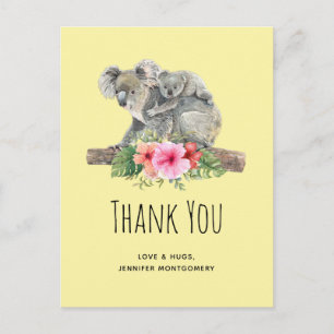 Watercolor Koala Bears Niedliche Mama & Baby Viele Postkarte