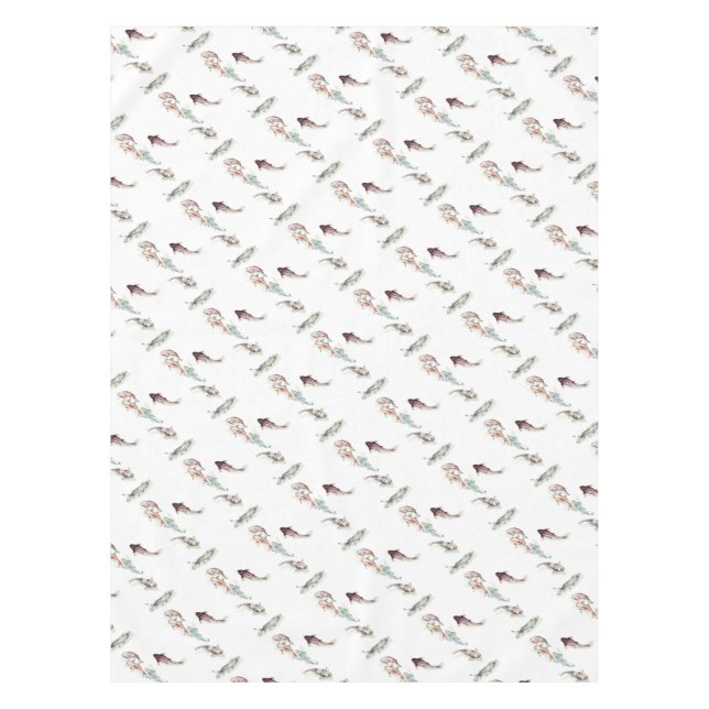 Watercolor Koi Fish Tischdecke (Vorderseite)