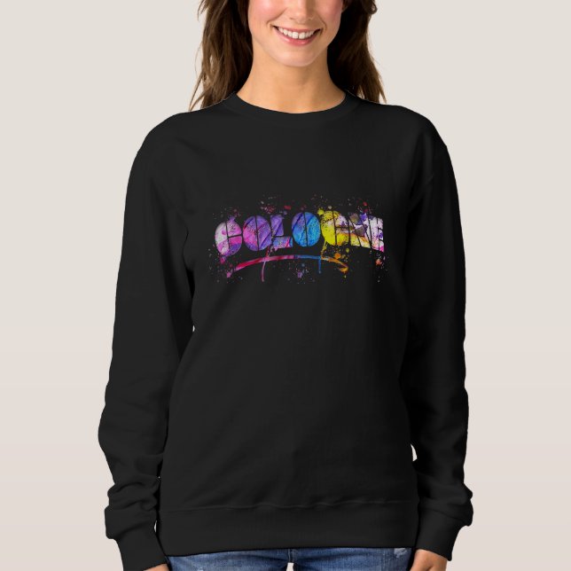 Watercolor Köln Köln Briefe Souvenir Sweatshirt (Vorderseite)