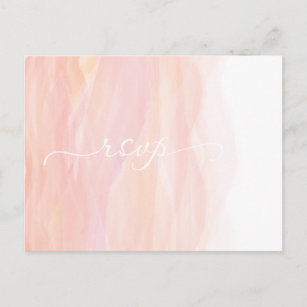 Watercolor korallenrote rosa orange Ombre Einladungspostkarte