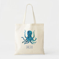 Watercolor-Kraken-Marinekinder personalisiert