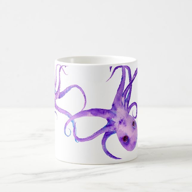 Watercolor-Kraken-Tasse Tasse (Mittel)