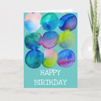 Watercolor-Kreis Geburtstag abstrakte coole Farbe