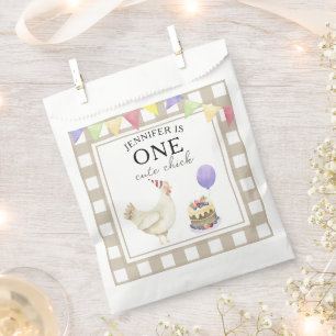Watercolor-Küken 1. Geburtstag Geschenktütchen