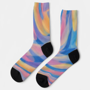 Watercolor Kunst, Dichtung und Musik Socken